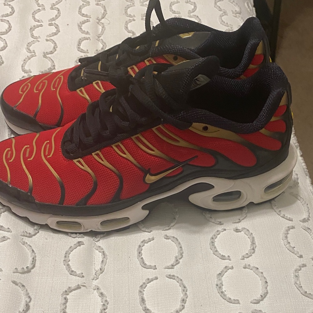 Nike Red and Gold Athletic Sneakers